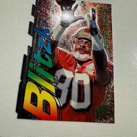 1997 Jerry rice fleer ultra blitzkrieg speciality card mint condition 11 of 18 - Picture 5 of 6